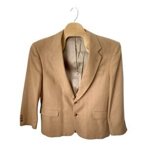 Vintage Hunt Valley Blazer Mens Size 44R Beige 100% Camel Hair Jacket USA made